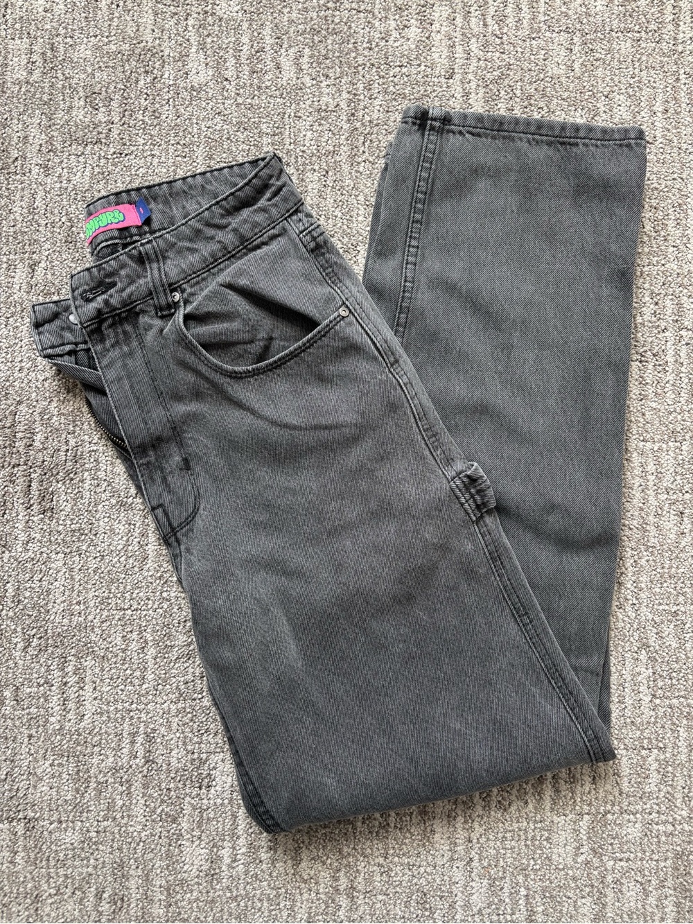 Charcoal Gray Carpenter Jeans